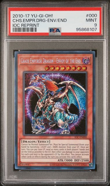 Ducky - Singles Graded - 2010-2017 YU-GI-OH! INVASION OF CHAOS REPRINT CHS.EMPR.DRG-ENV/END PSA 9