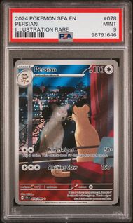 Singles PSA 9 Graded - 2024 POKEMON SFA EN-SHROUDED FABLE 078 PERSIAN ILLUSTRATION RARE