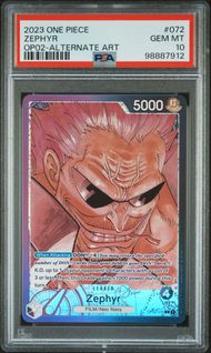 Singles Graded - 2023 ONE PIECE PARAMOUNT WAR 072 ZEPHYR ALTERNATE ART